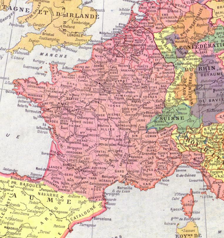 Carte de France - Histoire
