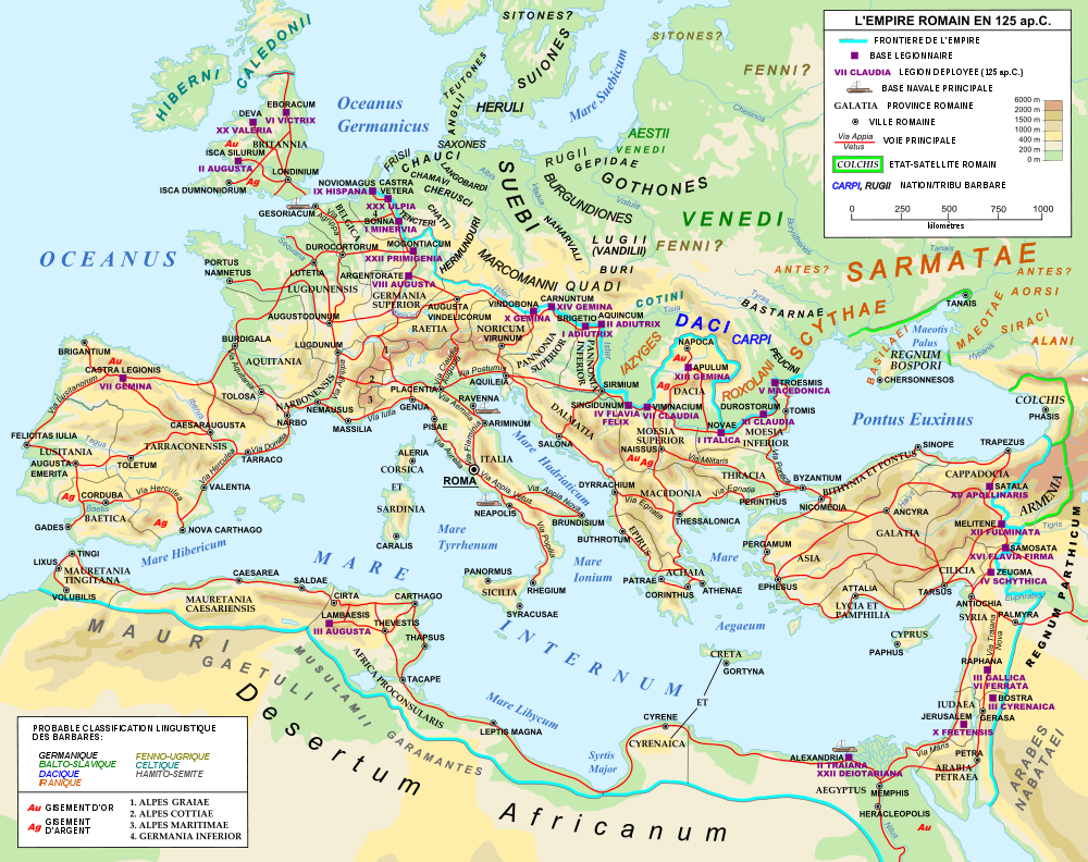 carte empire romain