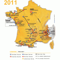 Carte du tour de France 2011