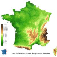 Carte du relief des communes de France