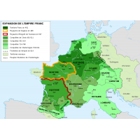 Evolution du royaume des Francs 481-814