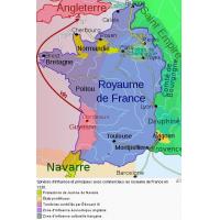 Carte de la guerre de cent ans en 1330