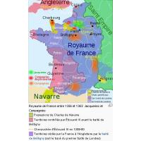 Carte de la guerre de cent ans en 1356