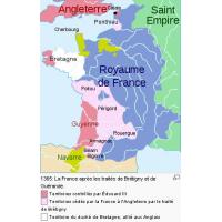 Carte de la guerre de cent ans en 1365