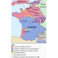Carte de la guerre de cent ans en 1429