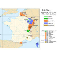 Carte de France lors de la renaissance en 1552