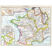 Gaule romaine - Carte de 1886