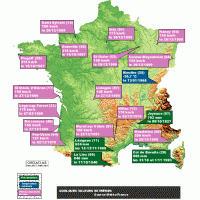 Carte de France des records climatiques