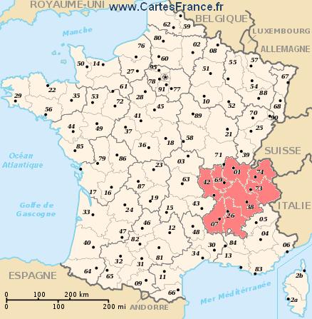 carte region Rhône-Alpes