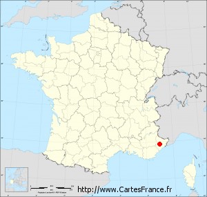 Fond de carte administrative de Roquesteron petit format
