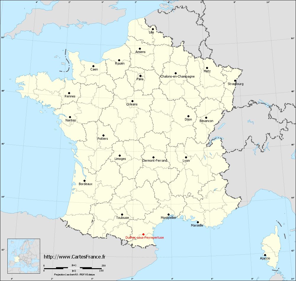 Carte administrative de Duilhac-sous-Peyrepertuse
