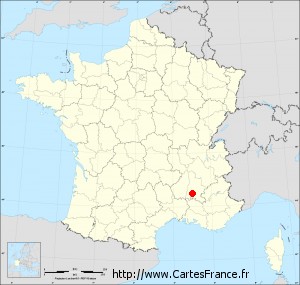 Fond de carte administrative de Roche-Saint-Secret-Béconne petit format