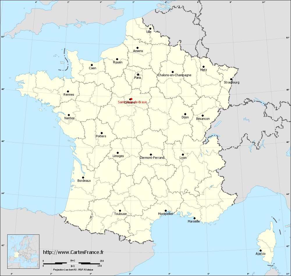 Carte administrative de Saint-Jean-de-Braye
