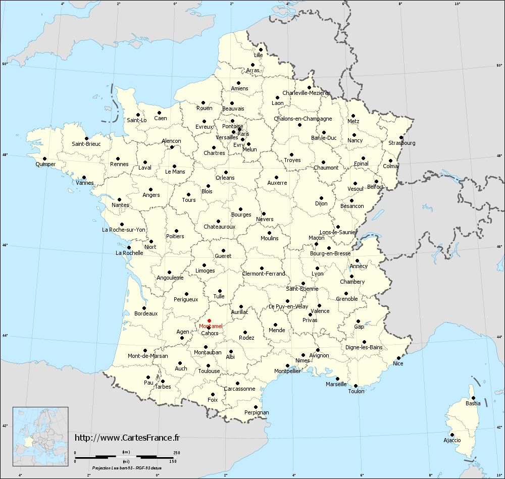 Carte administrative de Montamel