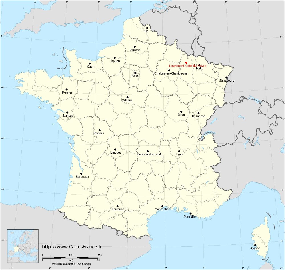 Carte administrative de Louvemont-Côte-du-Poivre