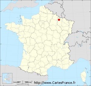 Fond de carte administrative de Regnéville-sur-Meuse petit format