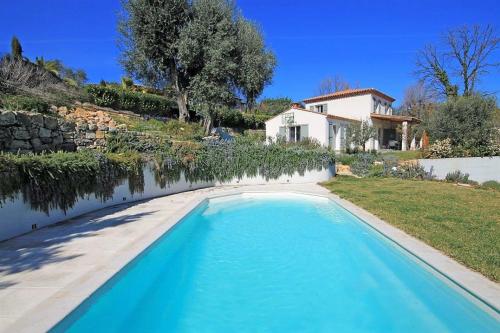Côte d'Azur, Villa New Gold Dream with heated and privat pool, sea view : Villas proche de Valbonne