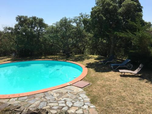 Maison d'une chambre avec piscine privee jardin et wifi a Montauriol : Maisons de vacances proche de Tordères