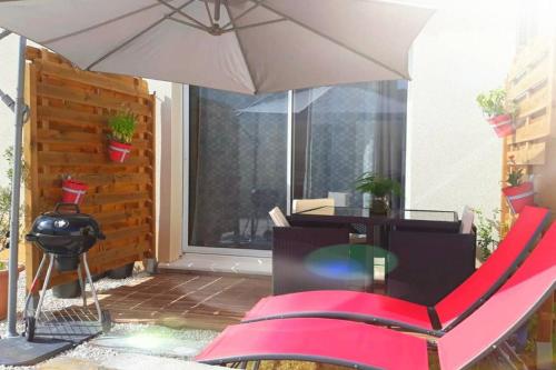 Charmant studio avec mezzanine et terrasse : Appartements proche de Mauguio