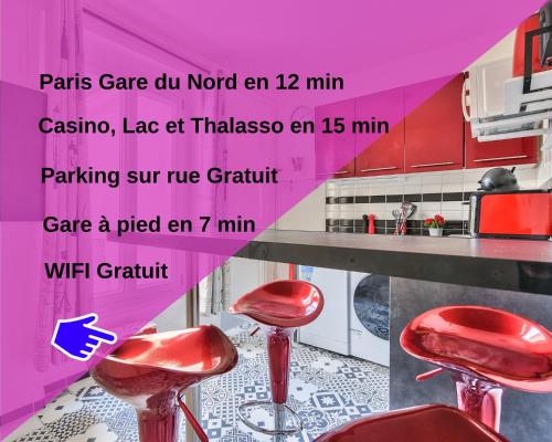 Paris Gare du Nord en 15 min - Le Cerisier - : Appartements proche d'Enghien-les-Bains