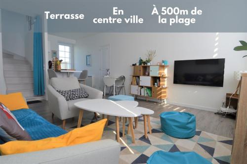 Appartement moderne avec terrasse à 500m de la mer : Appartements proche de Courseulles-sur-Mer