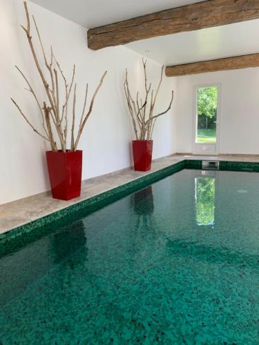 demeure normande piscine chauffée sauna : Villas proche de Heuland