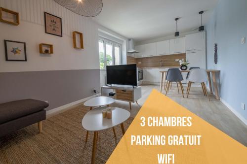 Appartement 3 chambres - Parking - Wifi - Buanderie - Jardin : Appartements proche de Gouesnou