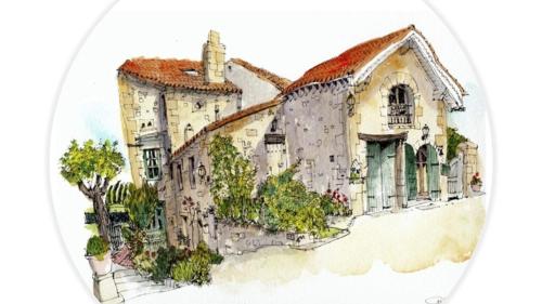 Bellevue de la Rive Gauche sublime avec du vin : Maisons de vacances proche de Pessac-sur-Dordogne