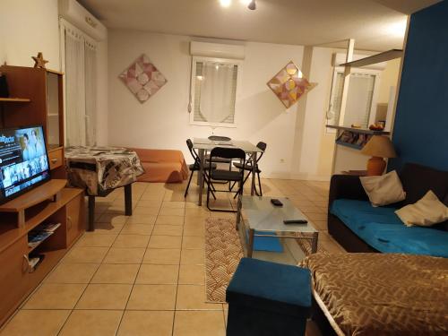 Carcassonne T3 résidentiel rez de jardin piscine, wifi, tennis, fitness : Appartements proche de Villemoustaussou