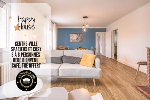Happy House - Centre Ville - Parking Gratuit : Appartements proche de Bouranton