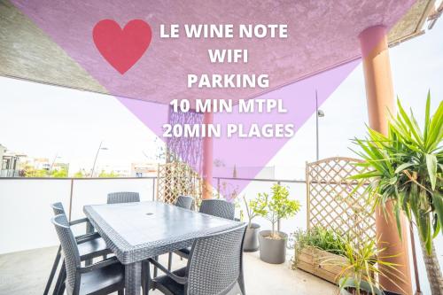 LE WINE NOTE - Terrasse- Wifi- Parking -15 mn Mtp : Appartements proche de Murviel-lès-Montpellier
