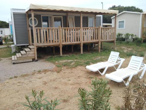 Mobilhome tout confort en camping 4* à 40m de la plage : Campings proche de Saint-Nazaire