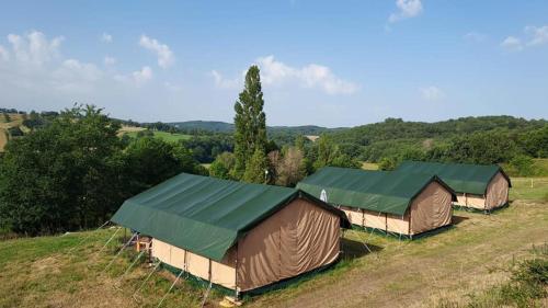Camping La Perle - Glamping tente : Tentes de luxe proche de Maisonnisses