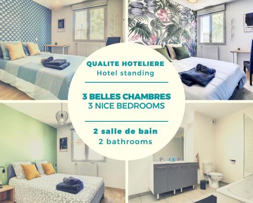 Villa Poète avec jardin 3 Chambres Parking gratuit : Villas proche de La Salvetat-Saint-Gilles