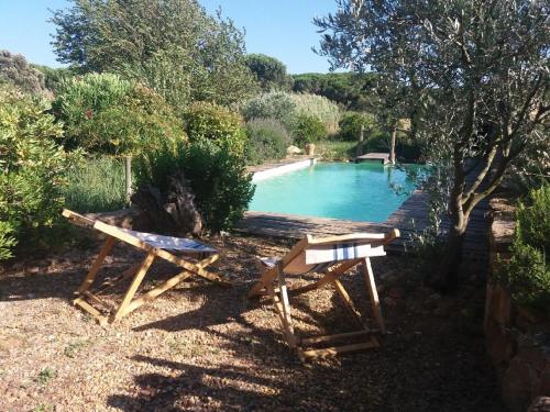 BIZ1 Gîte climatisé l'Esprit Campagne avec piscine naturelle BIZANET : Villas proche de Bizanet