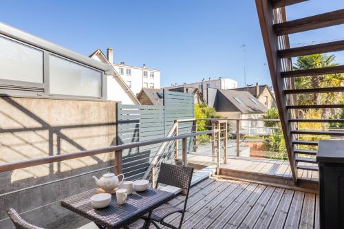 YOKOSO - Studio proche CHU avec terrasse : Appartements proche de La Chapelle-des-Fougeretz