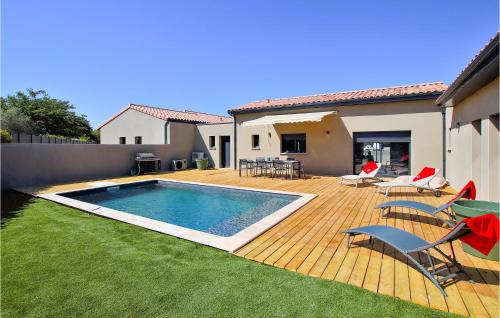 Amazing Home In Clon D Andran With Wifi, Heated Swimming Pool And 3 Bedrooms : Maisons de vacances proche de Salettes