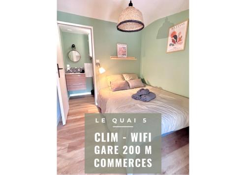 LE QUAI 5 - Studio NEUF CALME - CLIM - WiFi - Gare à 200m : Appart'hotels proche de Bajamont