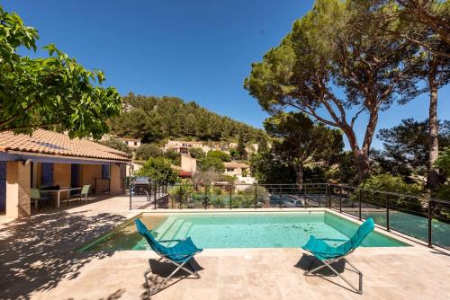 Maison de 4 chambres avec vue sur la ville piscine privee et jardin clos a Auriol : Maisons de vacances proche de Plan-d'Aups-Sainte-Baume