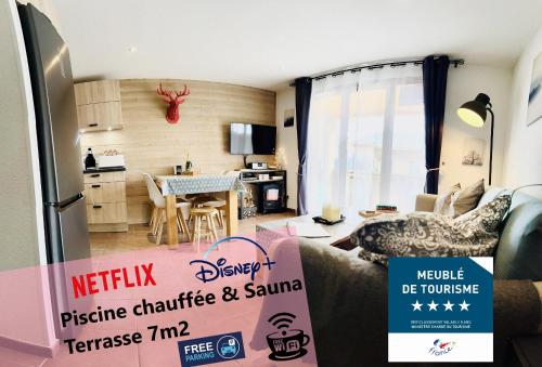Superbe T3 - Piscine chauffée & sauna - Wifi & Netflix/Disney+ - Lou Castelou : Appartements proche de Railleu