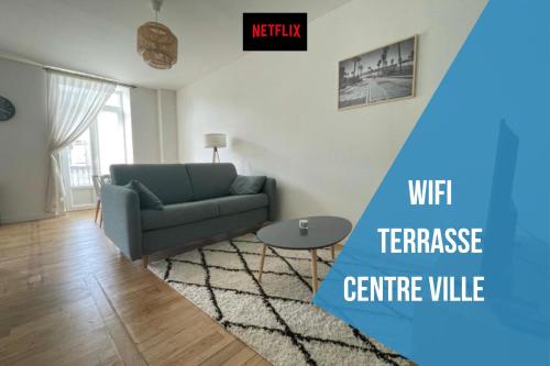 Superbe T2 Neuf Centre Ville Wifi Terrasse Netflix : Appartements proche de Marsac-sur-l'Isle