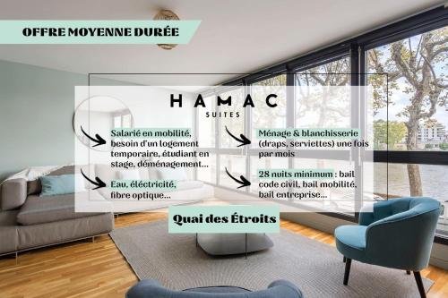 Hamac Suites - Quai des étroits - Vue sur Saône : Appartements proche de Sainte-Foy-lès-Lyon