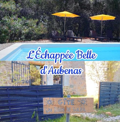 2 pièces Le Brin de soleil Gites appart 'hôtel L'ECHAPPEE BELLE D'AUBENAS Logement 1 sur 3 : Appartements proche de Saint-Privat