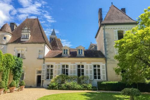 Charming 14th Century Village Chateau with gardens and outdoor heated pool : Maisons de vacances proche de Bertric-Burée