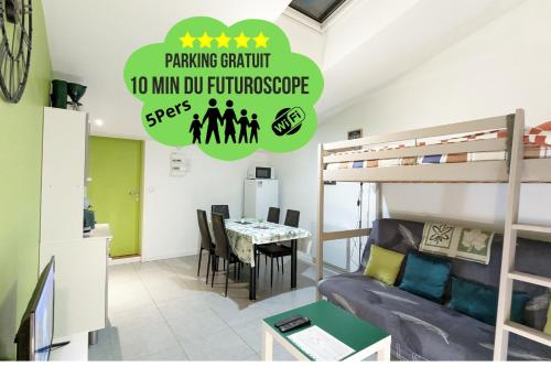 Appartement entier meublé à Beaumont proche Futuroscope et Poitiers Technopole : Appartements proche de Thuré