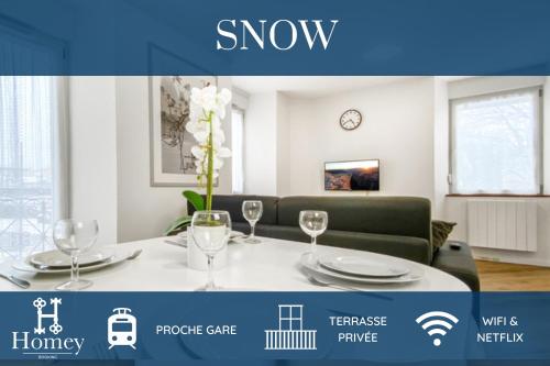 HOMEY SNOW - Proche Gare - Balcon privé - Wifi : Appartements proche d'Amancy