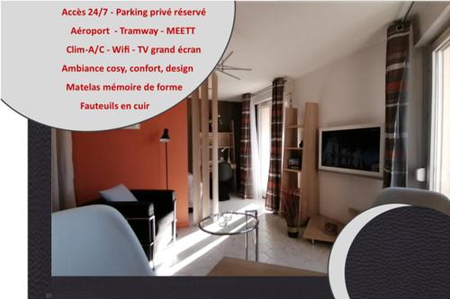 ORION - COSYNEST à Toulouse Blagnac - pkg privé & climatisation : Appartements proche de Cornebarrieu