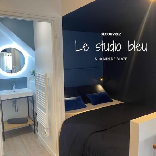 Le Studio bleu à 10 min de Blaye - climatisé : Appartements proche d'Eyrans