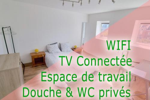 Studio - TV - WIFI - Salle De Bain privée : Appartements proche de Le Nouvion-en-Thiérache