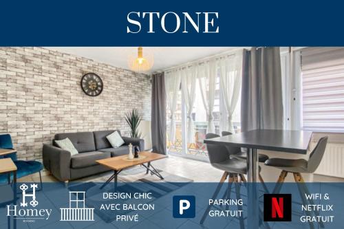 HOMEY STONE-Private balcony/Parking/Wifi & Netflix : Appartements proche de Juvigny